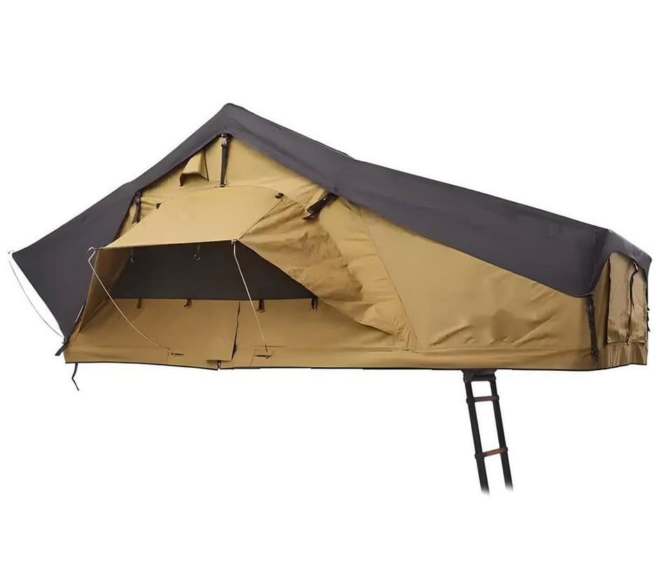 TZIpower Dachzelt Autodachzelt Softcase 2 Größen, bis zu 5 Personen Khaki/Grün Schwarz, Personen: 5 - Thumbnail 9