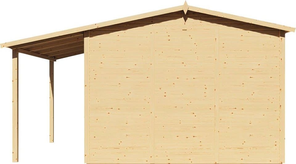 KONIFERA Gartenhaus Alto 4 PLUS Fineline Satteldach, BxT: 440x209 cm, mit Anbaudach - Thumbnail 8