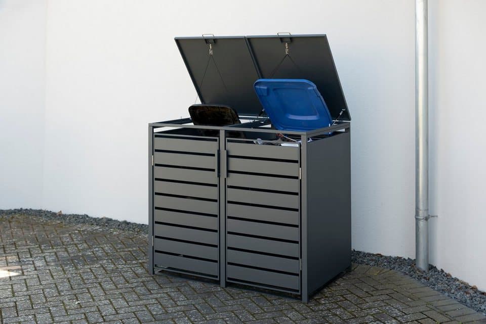 WESTMANN Mülltonnenbox Kubus, Platz für 2x240 L Mülltonnen - Thumbnail 2