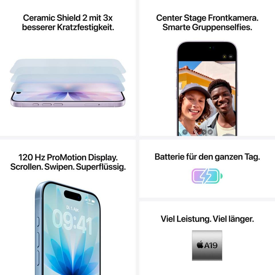Apple iPhone 17 Smartphone (15,9 cm/6,3 Zoll, 256 GB Speicherplatz, 48 MP Kamera) - Thumbnail 6