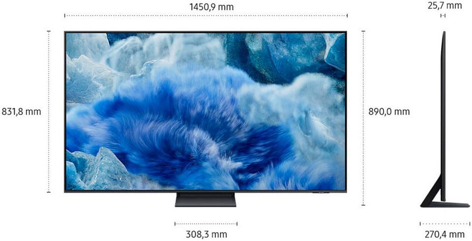 Samsung GQ65Q8FAAU QLED-Fernseher (163 cm/65 Zoll, 4K Ultra HD, Smart-TV, Quantum HDR+, Knox Security, Art Store, 3D Sound, Gaming Hub, AI TV) - Thumbnail 12