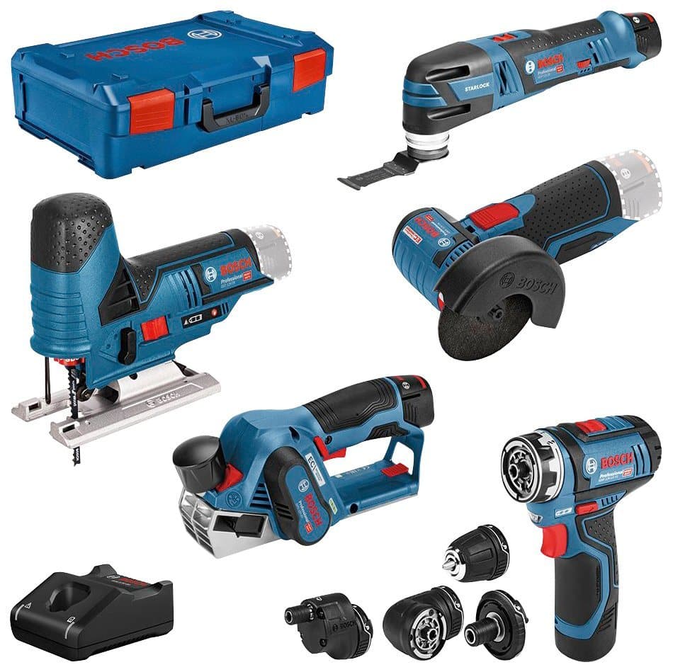 Bosch Professional Elektrowerkzeug-Set, Kombi-Set, 10-tlg., Professional 12V Akku-System - Bild 1