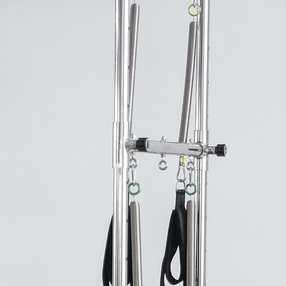 JASPORT Pilates-Reformer K80 Cadillac 2-in-1 aus Buchenholz bis 150 kg für Zuhause & Studio, (1x Pilates Reformer Cadillac K80, 1x Konvertermatte), 2-in-1 Reformer & Cadillac, Buchenholzrahmen, Edelstahlkonstruktion - Thumbnail 8