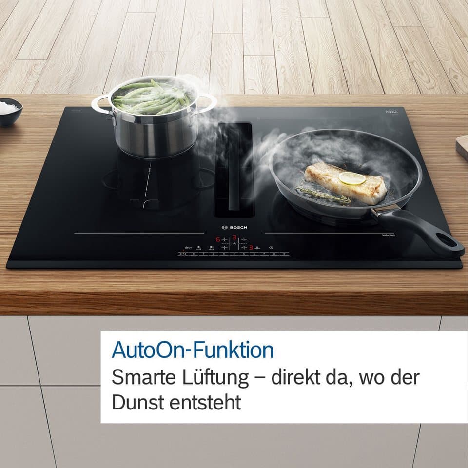 BOSCH Kochfeld mit Dunstabzug Serie 6 PVQ711H26E, Integr. Abzug & Kombi-Induktion für beste Ergebnisse - Thumbnail 2