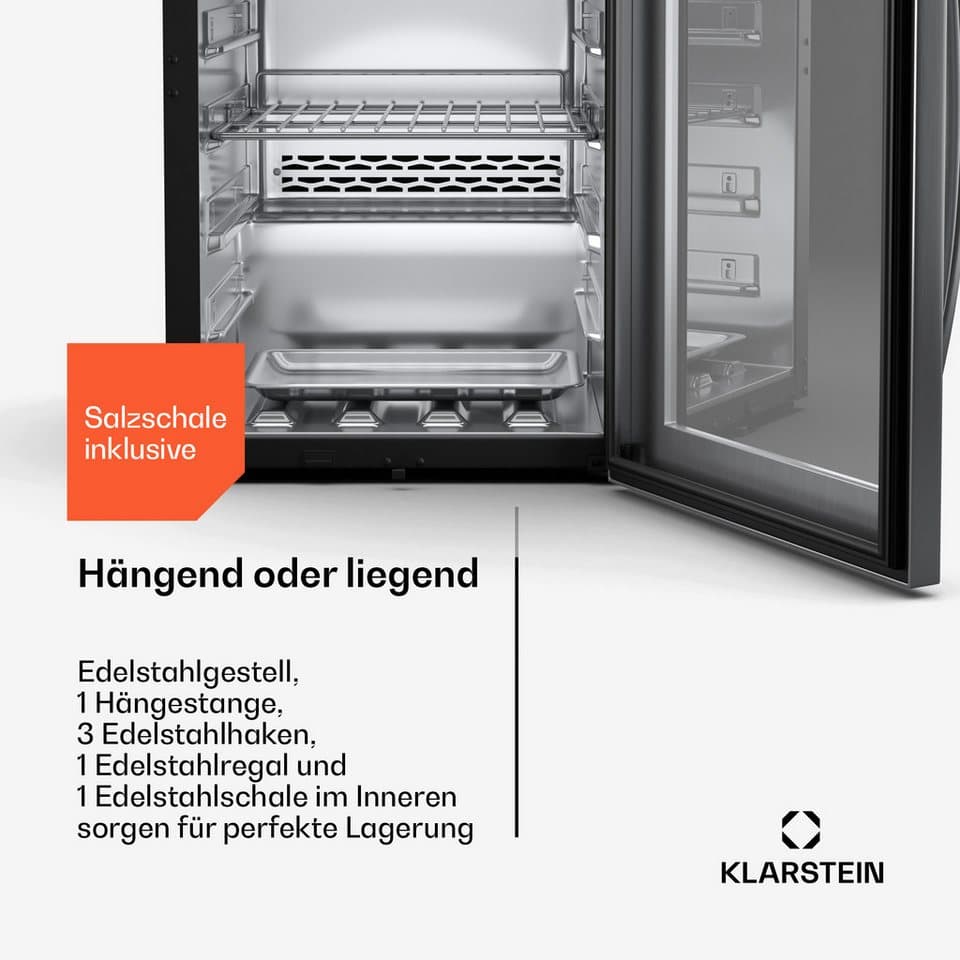 Klarstein Reifeschrank Steakhouse 88, 88 l, Elektrische Fleischkühlschrank LED Touch Kühlen 88 L - Thumbnail 6