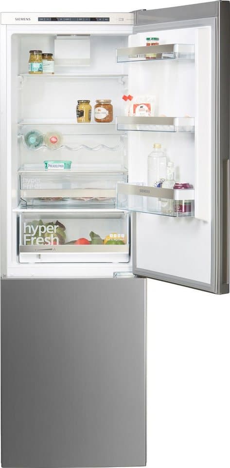 SIEMENS Kühl-/Gefrierkombination iQ500 KG36EALCA, 186 cm hoch, 60 cm breit, lowFrost, hyperFresh Schubladen, bigBox, LED-Licht, Flaschenregal - Thumbnail 9