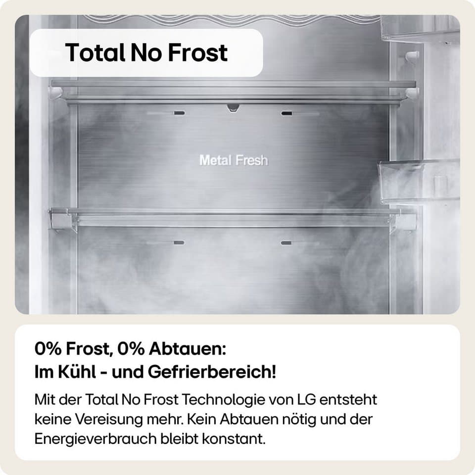 LG Side-by-Side GSLC41PYPE, 179 cm hoch, 91,3 cm breit, Total No Frost, LINEARCooling, Multi-Airflow, Integrierter Wassertank - Thumbnail 14