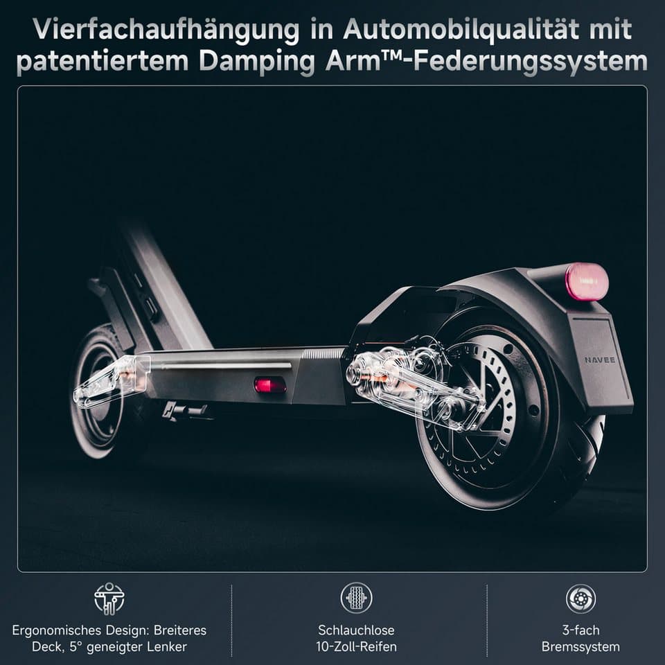 NAVEE E-Scooter ST3 Electric Scooter (DE Version), 450 W, 20 km/h, (Packung) - Thumbnail 3