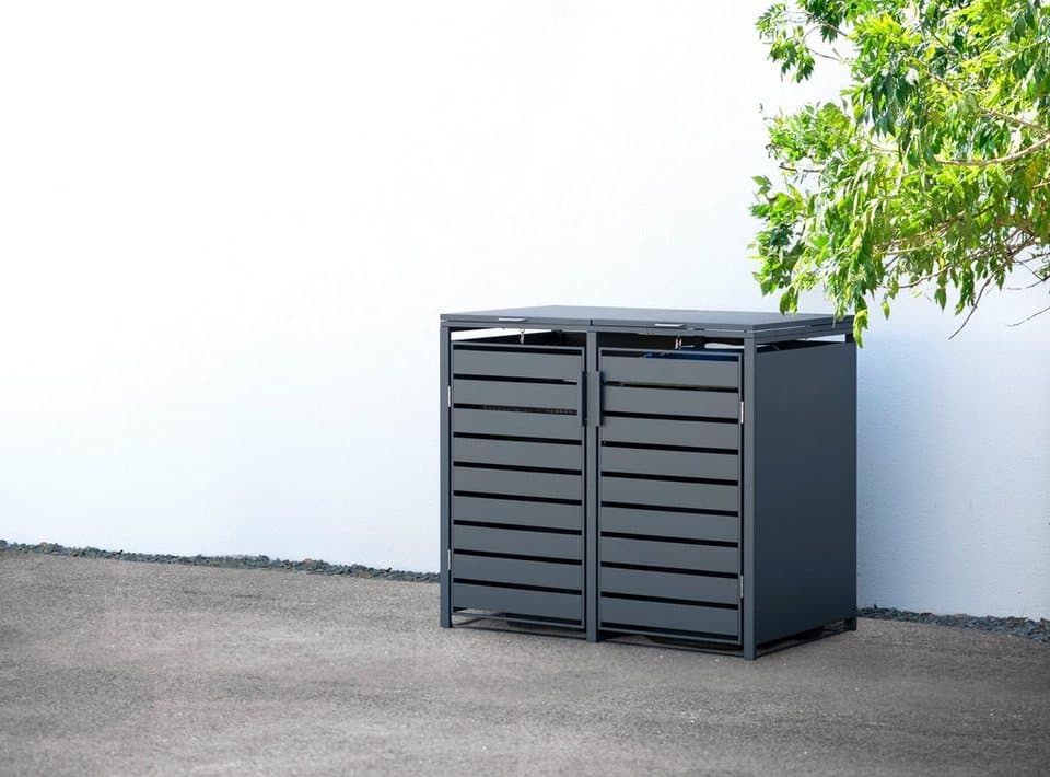 WESTMANN Mülltonnenbox Kubus, Platz für 2x240 L Mülltonnen - Thumbnail 11