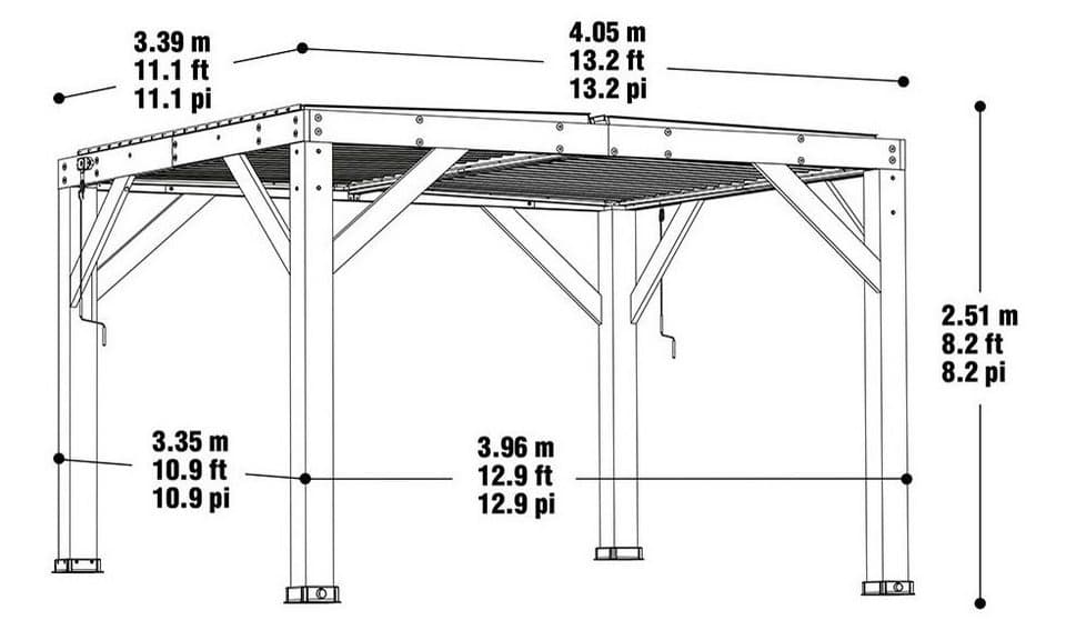 WESTMANN Pergola Karl, 100 % FSC®-zertifiziertes Zedernholz, Dach aus Aluminium - Thumbnail 9