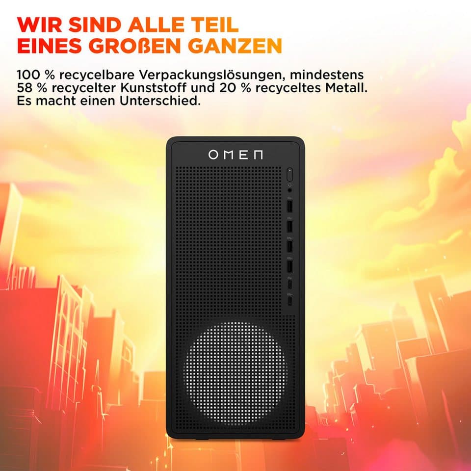 HP OMEN 16L TG03-0271ng Gaming-PC (AMD Ryzen 7 8700F, GeForce RTX 5060, 16 GB RAM, 512 GB SSD, Luftkühlung) - Thumbnail 5