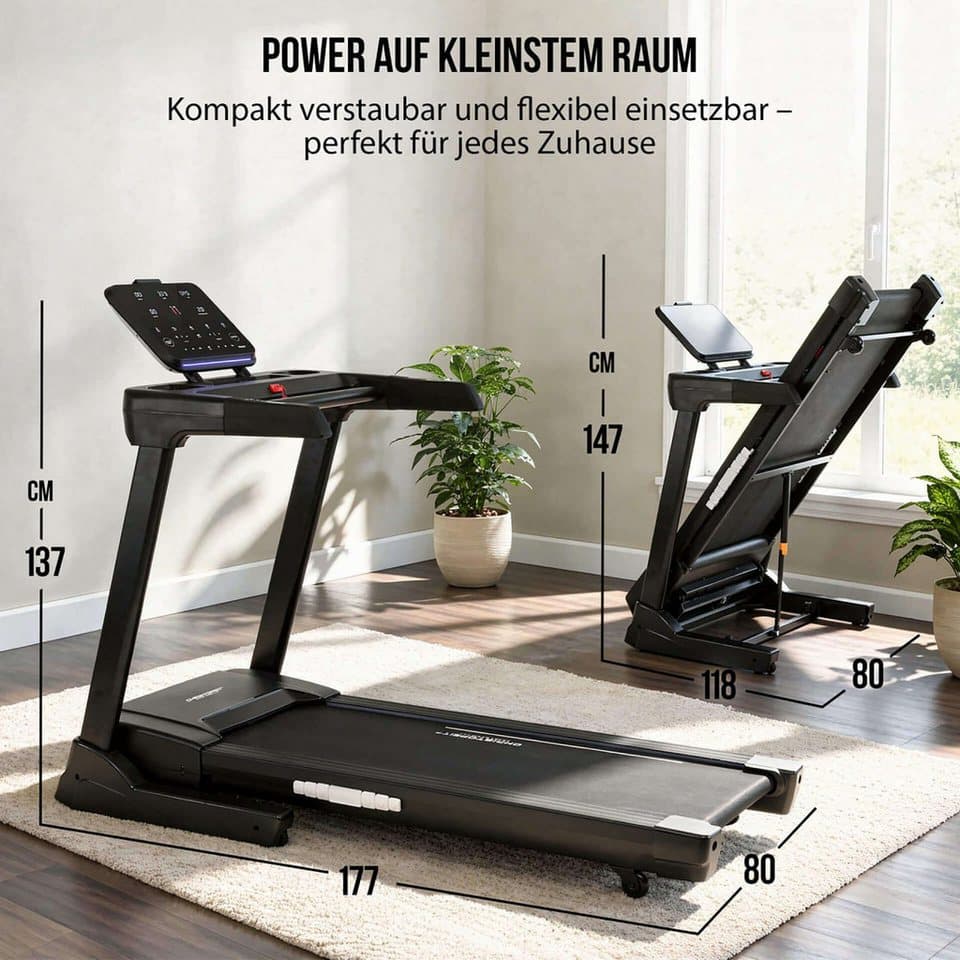 Christopeit Sport® Laufband Laufband TM 4500 S, bis max. 20 km/h, 130 kg max. Benutzergewicht - Thumbnail 19
