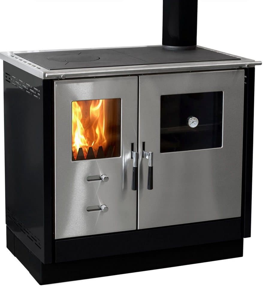 Firefix Festbrennstoffherd »MAAS« Heizen, Kochen & Backen, Backfach mit, 8,3 kW, Zeitbrand, Thermometer, Festbrennstoffherd, Holzherd, Ofenherd