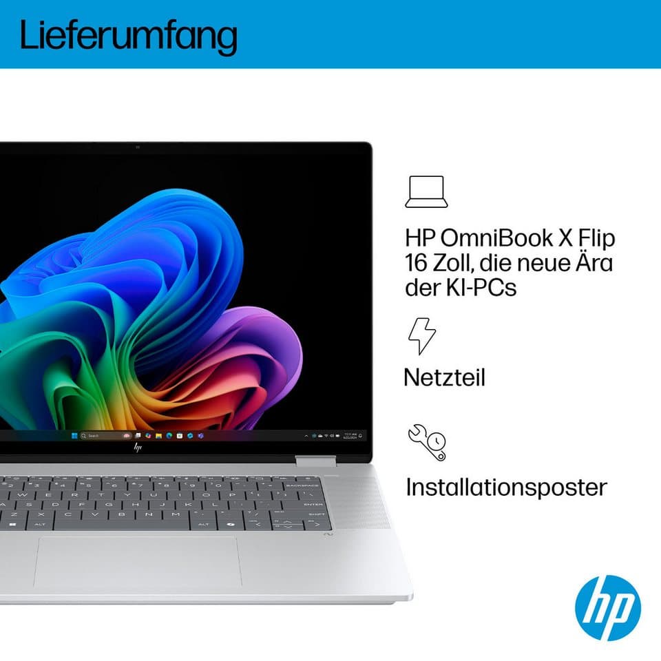 HP OmniBook X Flip 16-a0252ng Convertible Notebook (40,64 cm/16 Zoll, Intel Ultra 7 256V, ARC 140V, 16 GB, 512 GB SSD) - Thumbnail 16
