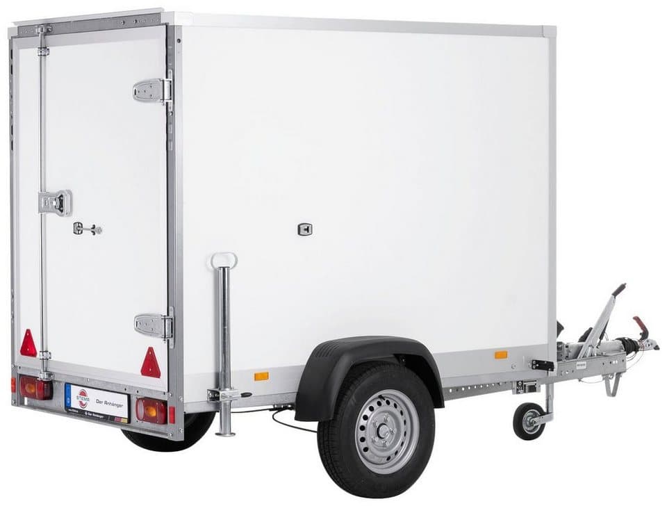 STEMA PKW-Anhänger P-Box 1300, max. 846 kg, Tieflader Kofferanhänger, gebremst - Bild 1