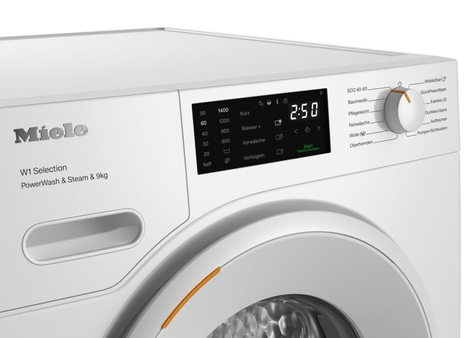 Miele Waschmaschine WSD383 WCS PWash&Steam&9kg, 9 kg, 1400 U/min, Getestet auf 20 Jahre perfekte Wäschepflege, 25 Jahre Motorgarantie - Thumbnail 3