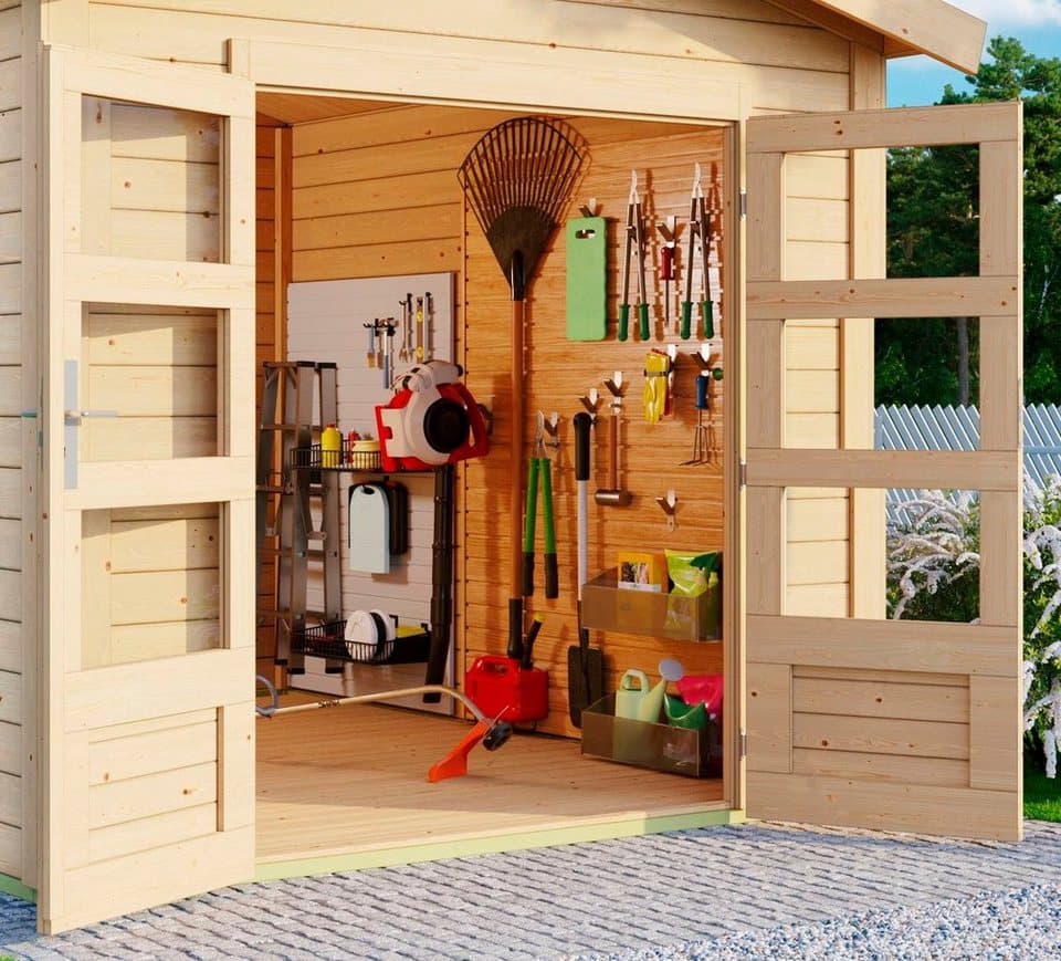 Karibu Gartenhaus Traufberg 3, BxT: 528x288 cm, (Set), mit Dachausbauelement, naturbelassen - Thumbnail 2