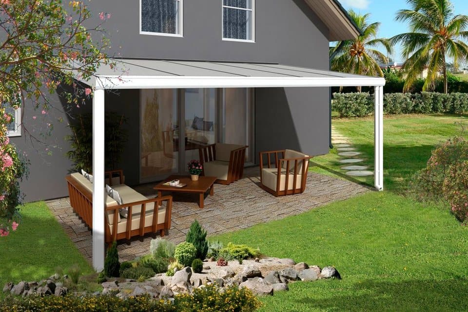 Skanholz Terrassendach Genua, BxT: 541x257 cm, Bedachung Doppelstegplatten, 541 cm Breite, verschiedene Tiefe - Bild 1