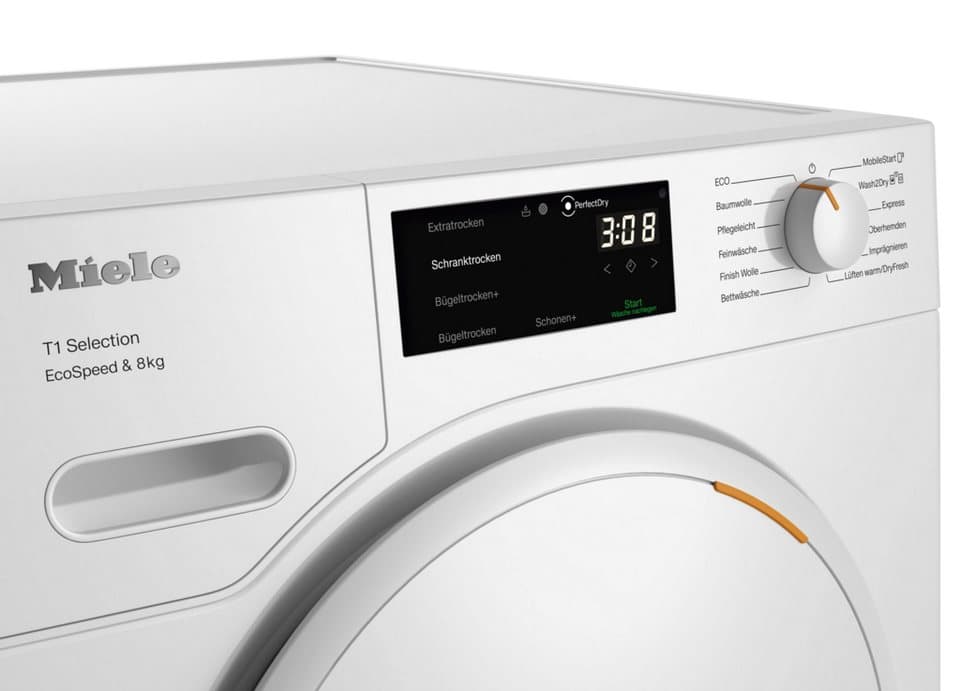 Miele Wärmepumpentrockner TSB643WP EcoSpeed&8kg, Getestet auf 20 Jahre perfekte Wäschepflege, 25 Jahre Motorgarantie - Thumbnail 2
