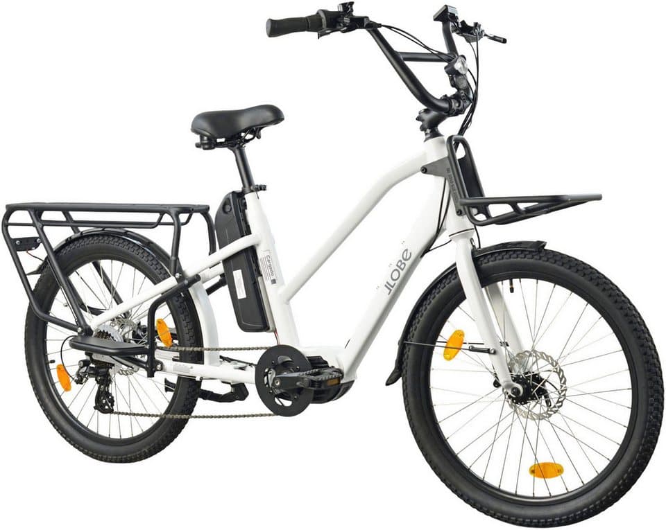 LLobe E-Bike Lastenrad Cargo City E-Bike Cargado, 7 Gang Shimano Tourney Schaltwerk, Kettenschaltung, Mittelmotor, 468 Wh - Thumbnail 2