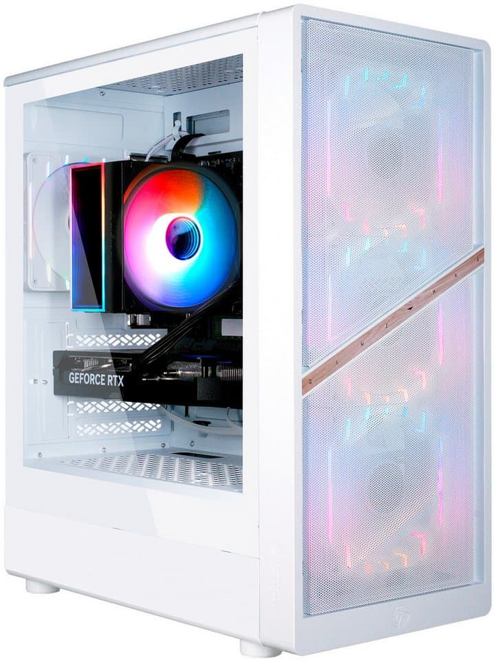GAMEMAX GigaDeal AERIS MW 2807 AMD Ryzen 7 5700X 32GB 1TB SSD RTX 5070 Gaming-PC-Komplettsystem (32", AMD Ryzen 7 5700X, RTX 5070, 32 GB RAM, 1000 GB SSD, Windows 11 + Gigabyte GS32QCA LED-Monitor Curved, 80 cm 32) - Thumbnail 3