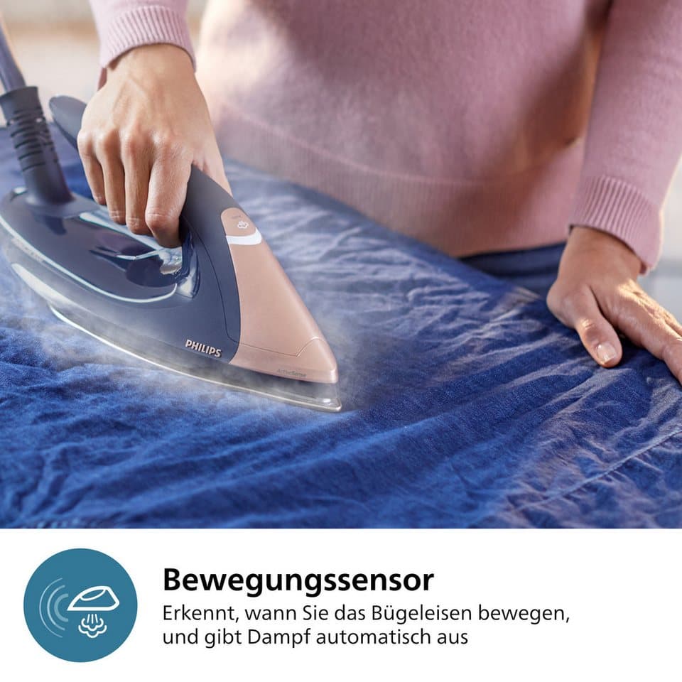 Philips Dampfbügelstation PSG9030/20 PerfectCare 9000 Series, 1800 ml Wassertank, ActiveSense Technologie, SteamGlide Elite Bügelsohle, 720 gr Dampfstoß - Thumbnail 3