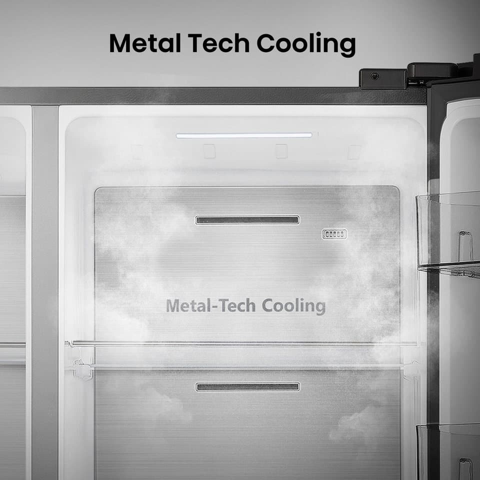 Hisense Side-by-Side RS818N4TFC, 179 cm hoch, 91 cm breit, MetalCooling, No Frost Plus, mit Wassertank, Wifi - Thumbnail 6