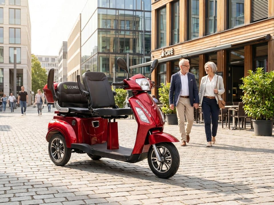 ECONELO Elektromobil, 1000 W, 25 km/h, Sicherheitsrollen gegen Kippen, 3 Geschwindigkeitsstufen - Thumbnail 13
