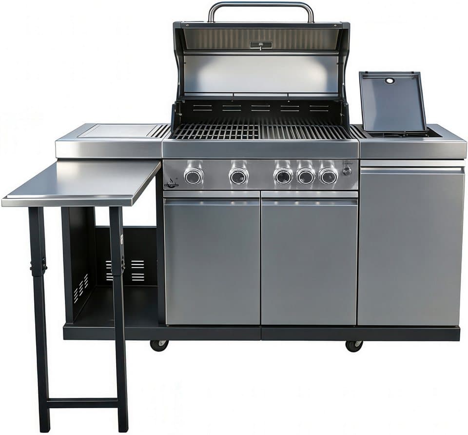 El Fuego Kombigrill Augusta, 17 kW Gesamtleistung, auch als Holzkohlegrill verwendbar - Thumbnail 6