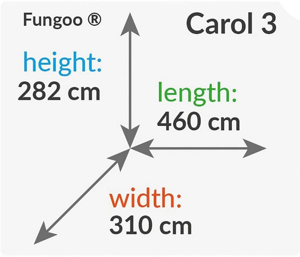FUNGOO Spielturm CAROL 3 GREY, mit Schaukel & Rutsche, Kletterwand, Kletterfalle - Thumbnail 5