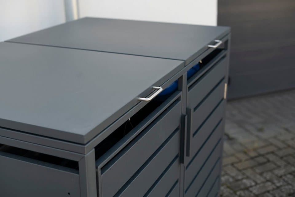 WESTMANN Mülltonnenbox Kubus, Platz für 2x240 L Mülltonnen - Thumbnail 7