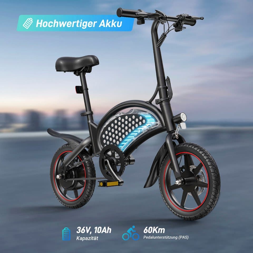 DYU E-Bike Cityrad DYU D3S, Mittelmotor, 360 Wh, (Packung) - Thumbnail 10