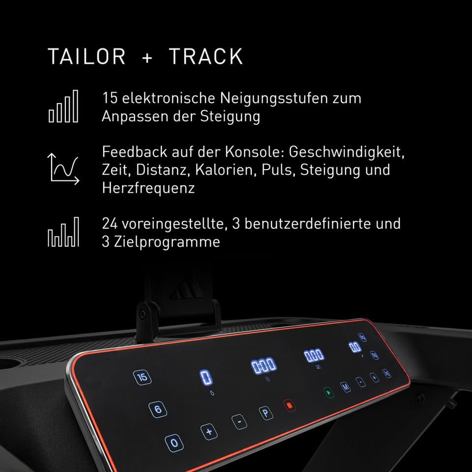adidas Performance Laufband Laufband T-23 (mit Bluetooth-Funktion), bis max. 20 km/h, mit Steigung, 150 kg max. Benutzergewicht - Thumbnail 14