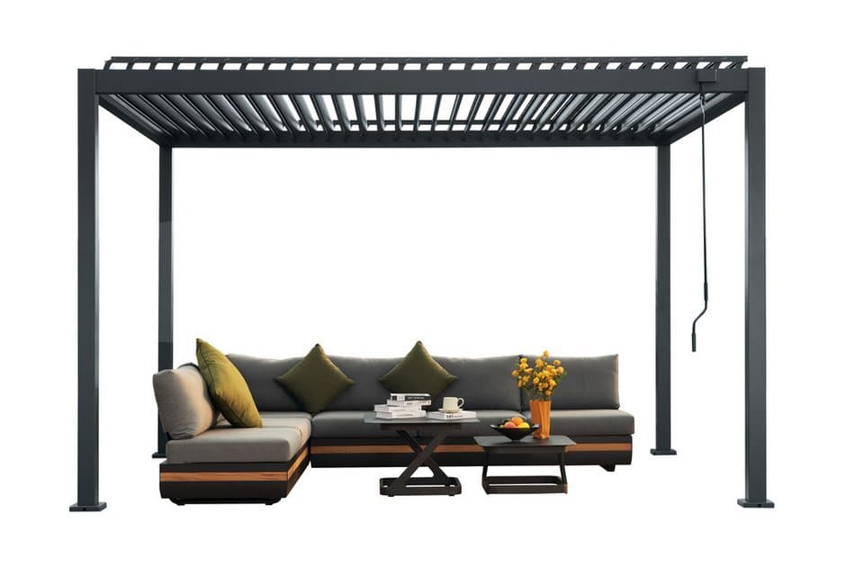 KONIFERA Pavillon Pergola Lucida Premium, Pergola aus hochwertigstem Material 100% Aluminium, Lamellendach - Thumbnail 4