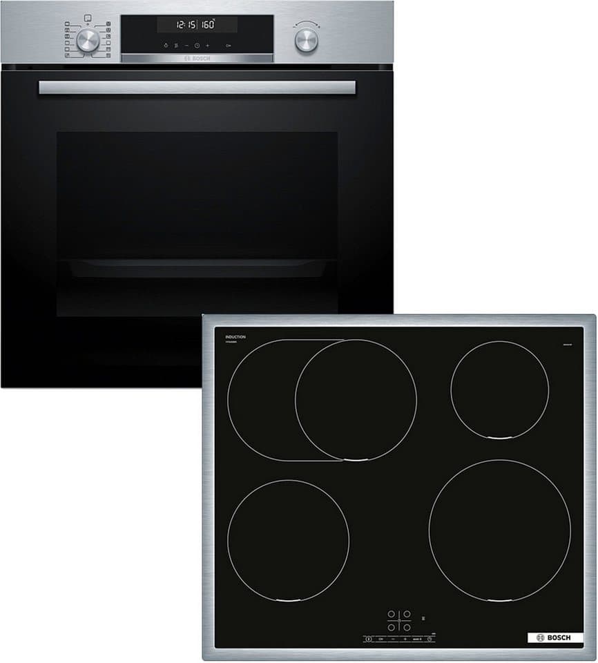 BOSCH Backofen-Set HBD675CS62, mit Teleskopauszug nachrüstbar, Pyrolyse-Selbstreinigung, Gesund frittieren mit AirFry & Power Boost für schnelle Hitze - Bild 1
