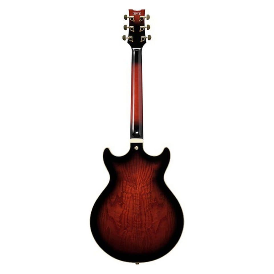 Ibanez Halbakustik-Gitarre, Halb-Akustik Gitarren, Semi Hollow-Modelle, AM153QA-DBS Dark Brown Sunburst - Halbakustik Gitarre - Thumbnail 2