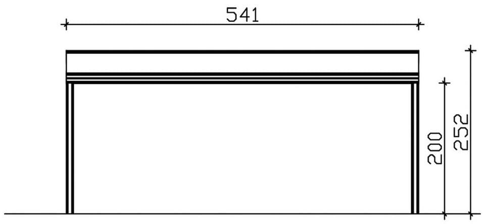 Skanholz Terrassendach Genua, BxT: 541x257 cm, Bedachung Doppelstegplatten, 541 cm Breite, verschiedene Tiefe - Thumbnail 9