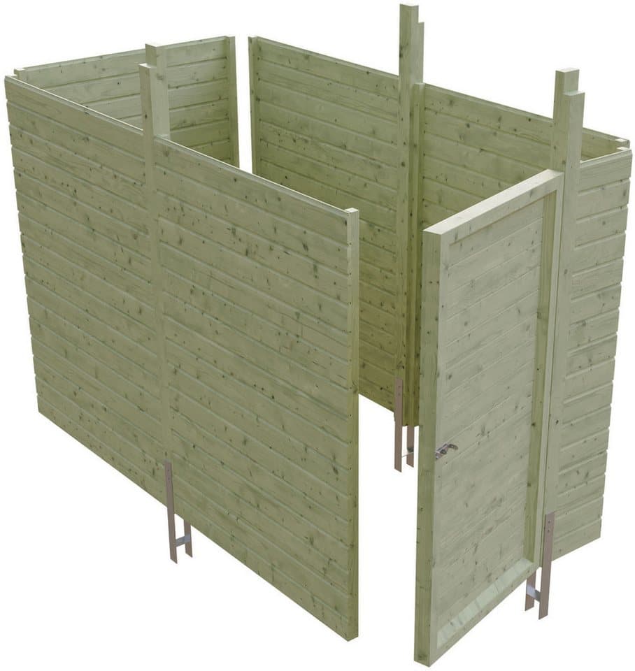 Skanholz Carport-Geräteraum Abstellraum C3, BxT: 378x164 cm, aus Profilschalung - Bild 1