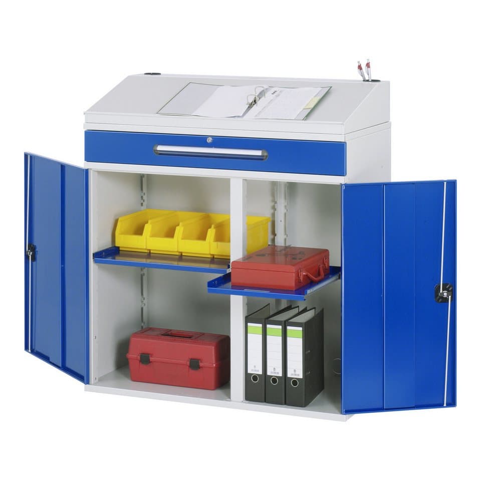RAU Moderationskoffer Rau Beistellschrank-Stehpult - Modell 02 BxTxH 1100x520x1110/1220mm