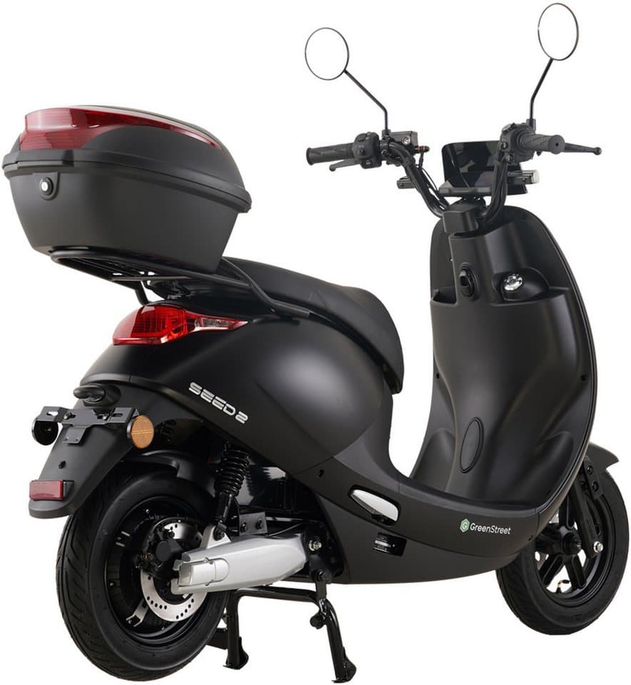 GreenStreet E-Motorroller SEED2 2000W 45 km/h schwarz inkl. Topcase, 2000 W, 45 km/h - Thumbnail 8