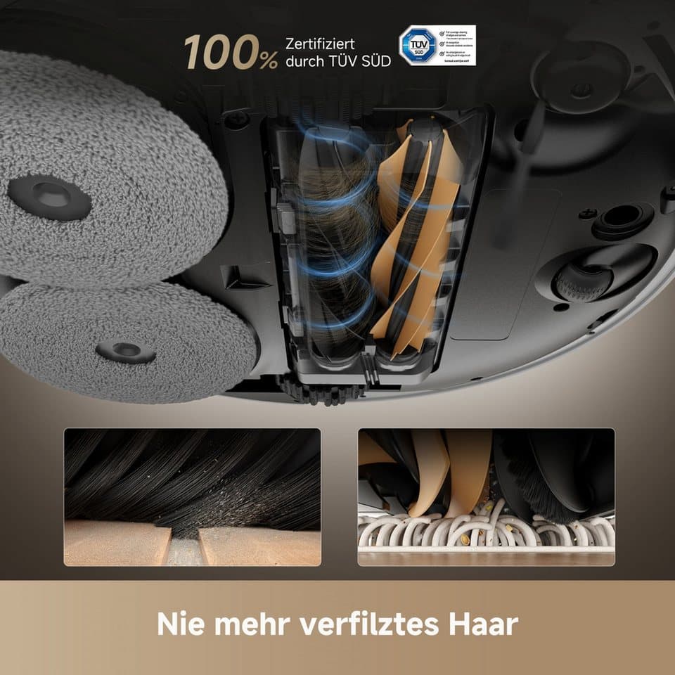 Dreame Saugroboter mit Wischfunktion Dreame X50 Ultra Complete, 20.000 Pa Saugkraft, mit Beutel, Hindernisüberwindung, einfahrbarer Laserturm - Thumbnail 6