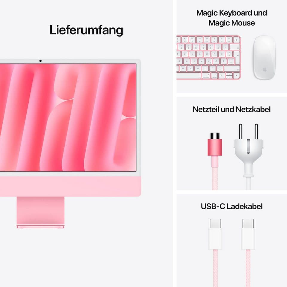 Apple iMac 24" iMac (24 Zoll, Apple Apple M4 M4, 8-Core GPU, 16 GB RAM, 256 GB SSD, Luftkühlung) - Thumbnail 9