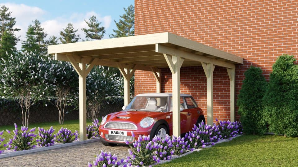 Karibu Einzelcarport Classic 1, BxT: 318x480 cm, 206 cm Einfahrtshöhe - Bild 1
