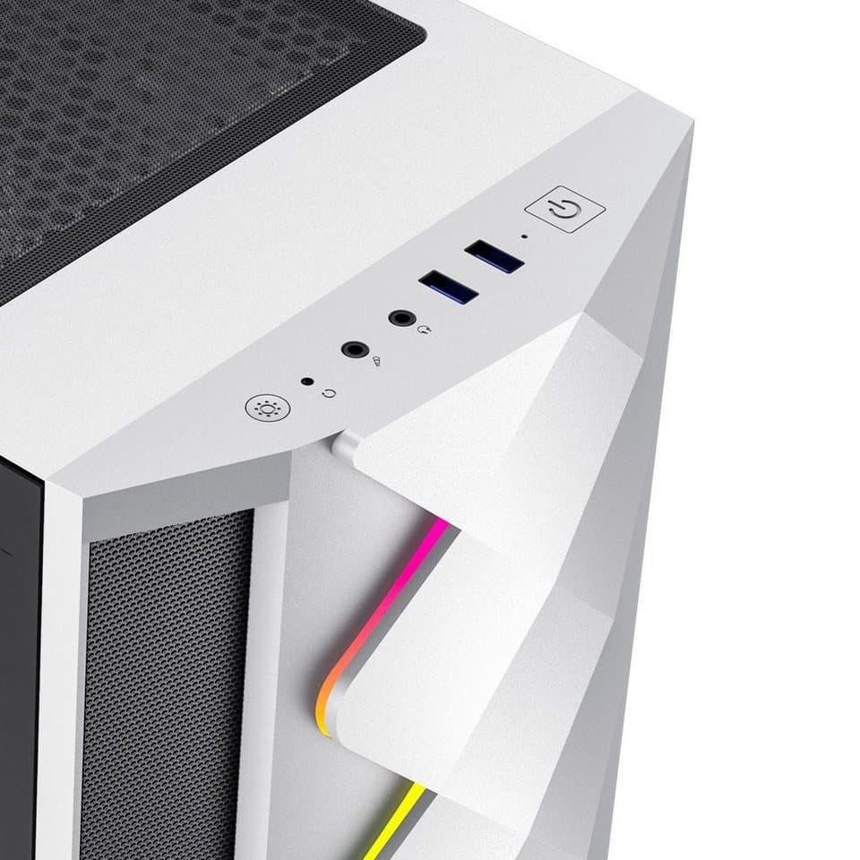GAMEMAX MegaDeal Diamond WT 2703 AMD Ryzen 7 5700X RTX 5060 16GB 1TB SSD Gaming-PC-Komplettsystem (32", AMD Ryzen 7 5700X, RTX 5060, 16 GB RAM, 1000 GB SSD, Windows 11 + MSI MAG 32C6X Curved Monitor, 80cm (32) - Thumbnail 5