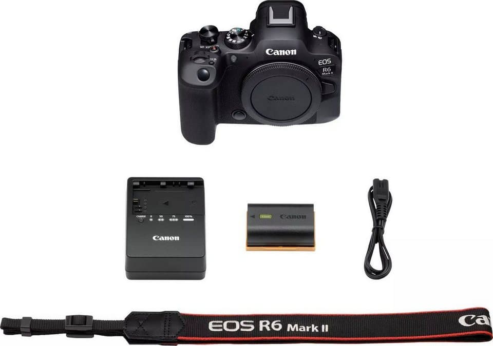 Canon EOS R6 Mark II Body (Gehäuse) Systemkamera (24,2 MP, WLAN (Wi-Fi), Bluetooth, Hybridkamera für Foto und Video ohne Kompromisse) - Thumbnail 2