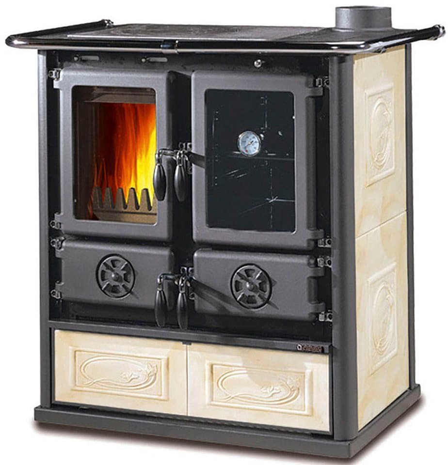 La Nordica Kaminofen La Nordica Küchenherd »Rosetta« Heizen, Kochen & Backen, Türen, 7,2 kW, und Brennraum aus Gusseisen, Festbrennstoffherd, Holzherd, Ofenherd - Bild 1