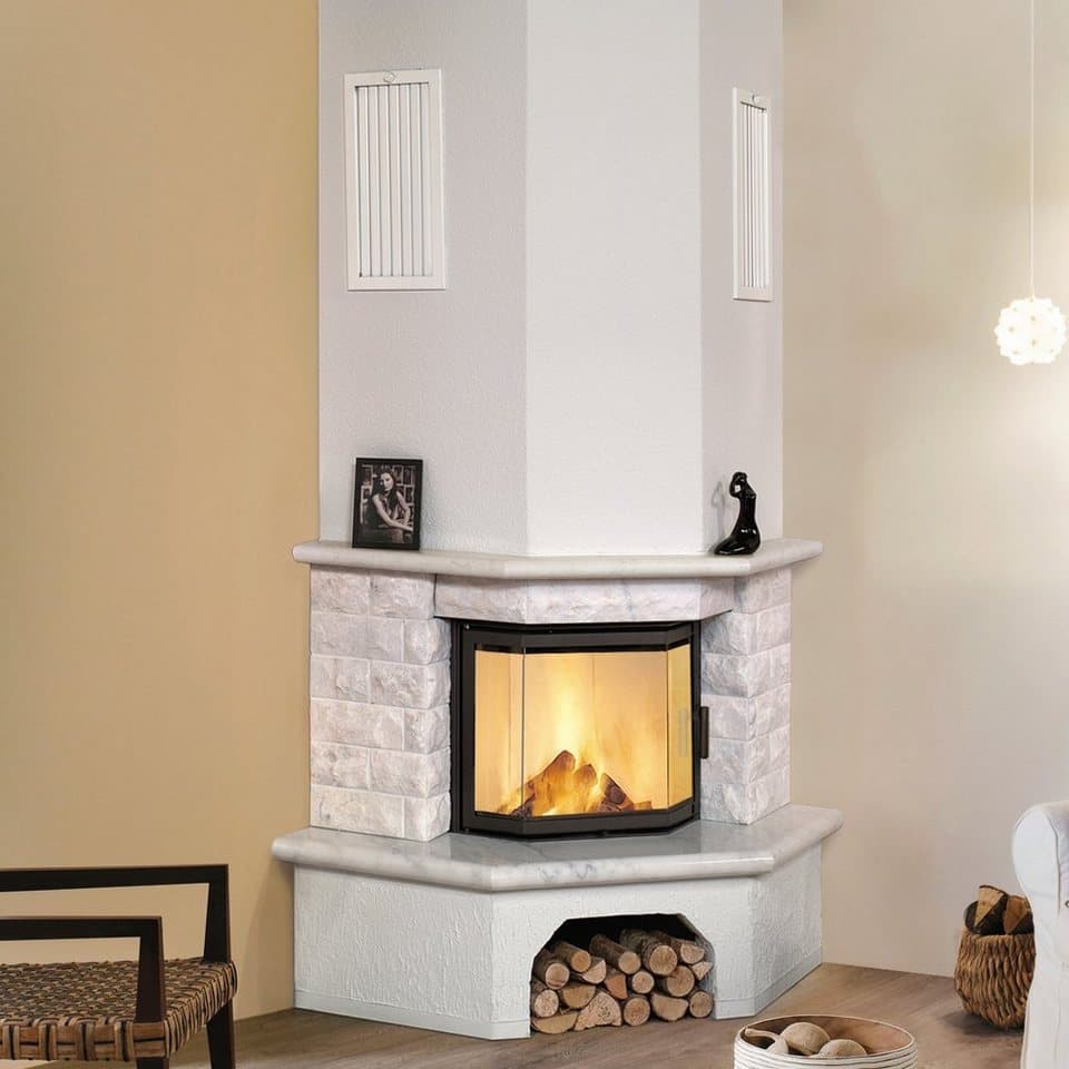 HARK Kaminbausätze »Vermont echter Mamor naturweiß«, 8 kW, Zeitbrand, Aufbaumaterial bis Raumhöhe 250cm inkl. - Thumbnail 2