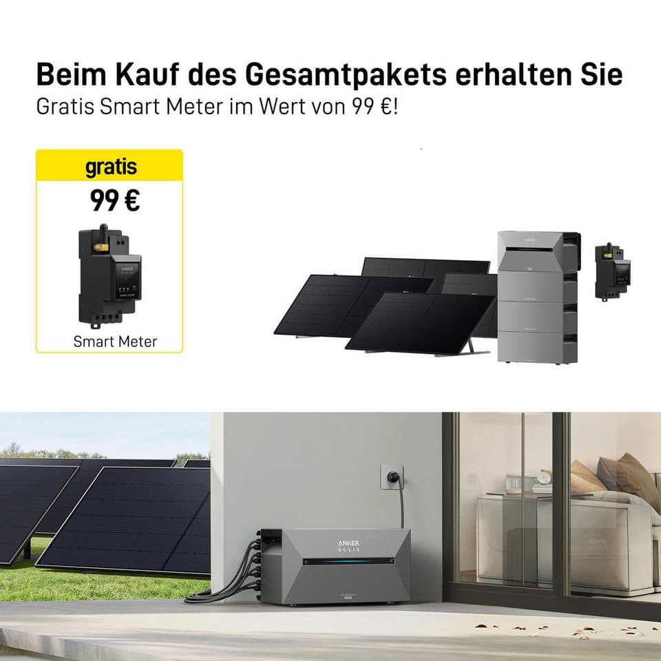 SolarMars Balkonkraftwerk 2000W mit Speicher Anker Solix Solarbank 2 E1600 Pro + BP2700, 2000 W, 0% MwSt - Thumbnail 3