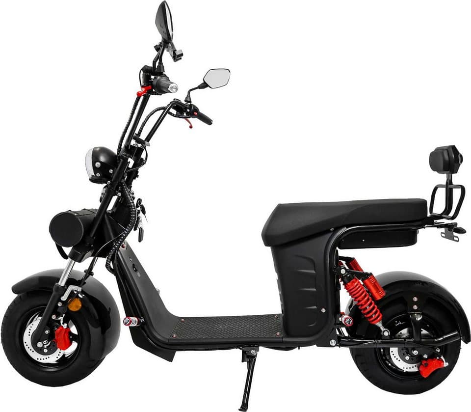 Rolektro E-Motorroller E-Chopper 45, 60V-25,6Ah Lithium-Akku, 3000 Watt, 3500 W, 45 km/h, bis zu 54 km Reichweite, mit USB-Anschluss und integr. Alarmanlage - Thumbnail 4