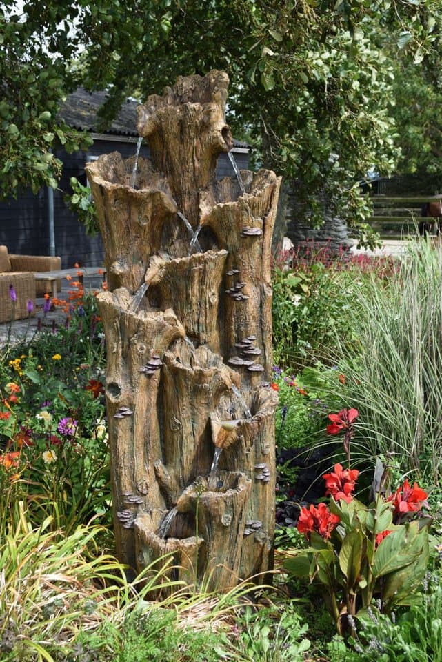 AcquaArte Gartenbrunnen Wasserfall TIROS, Komplettset mit LED-Beleuchtung, Pumpe und Anschlussmaterial - Thumbnail 2